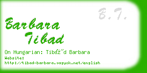 barbara tibad business card